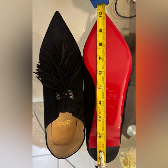 Never Worn Christian Louboutin Medinana Flat Veau Velours Size 38 - Picture 5 of 12